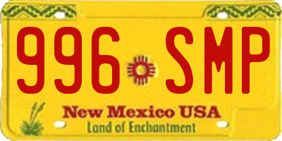 NM license plate 996SMP