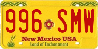 NM license plate 996SMW