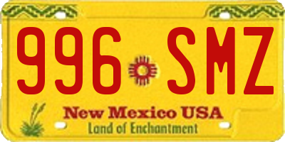 NM license plate 996SMZ