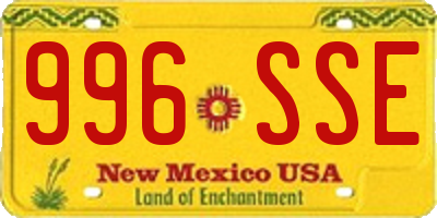 NM license plate 996SSE
