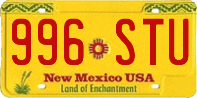 NM license plate 996STU