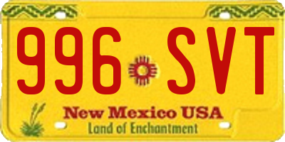 NM license plate 996SVT