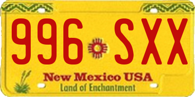 NM license plate 996SXX
