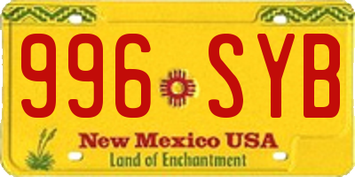 NM license plate 996SYB
