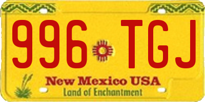 NM license plate 996TGJ