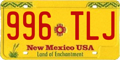 NM license plate 996TLJ