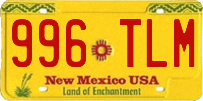 NM license plate 996TLM