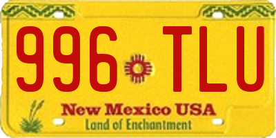 NM license plate 996TLU