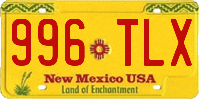 NM license plate 996TLX