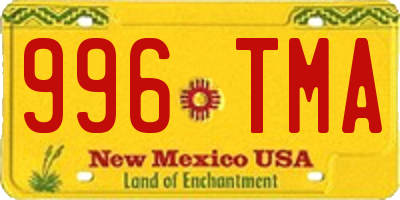 NM license plate 996TMA