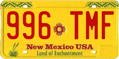 NM license plate 996TMF
