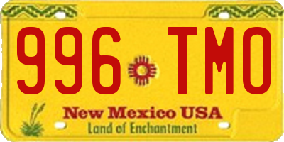 NM license plate 996TMO