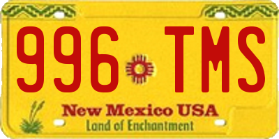 NM license plate 996TMS