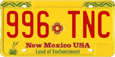 NM license plate 996TNC