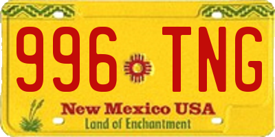 NM license plate 996TNG