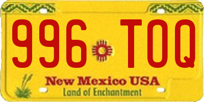 NM license plate 996TOQ