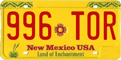 NM license plate 996TOR