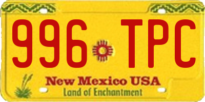 NM license plate 996TPC