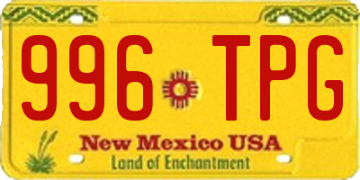 NM license plate 996TPG