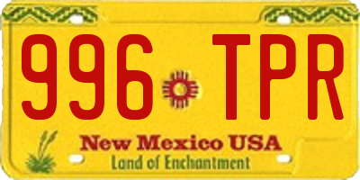 NM license plate 996TPR
