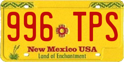 NM license plate 996TPS