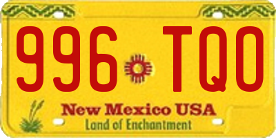 NM license plate 996TQO