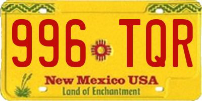 NM license plate 996TQR