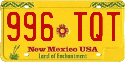 NM license plate 996TQT