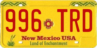 NM license plate 996TRD