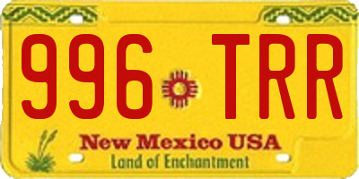 NM license plate 996TRR