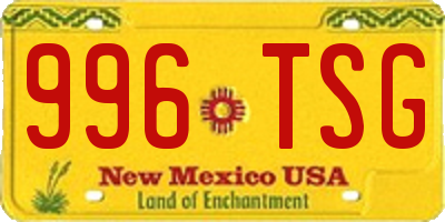 NM license plate 996TSG