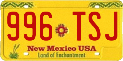 NM license plate 996TSJ