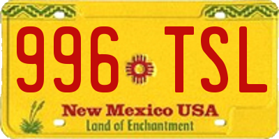NM license plate 996TSL