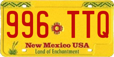 NM license plate 996TTQ