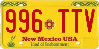 NM license plate 996TTV