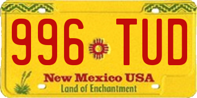 NM license plate 996TUD