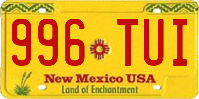 NM license plate 996TUI