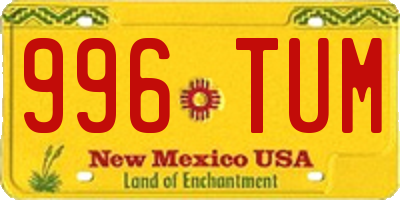 NM license plate 996TUM