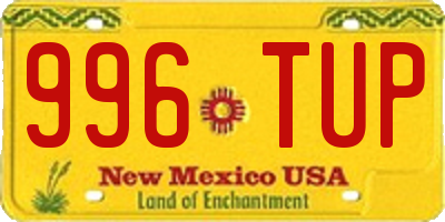 NM license plate 996TUP
