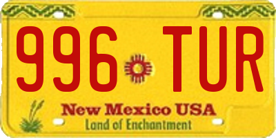 NM license plate 996TUR