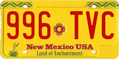 NM license plate 996TVC