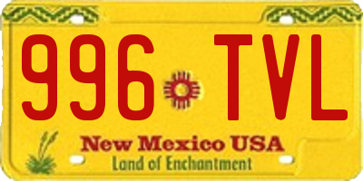 NM license plate 996TVL