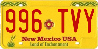 NM license plate 996TVY