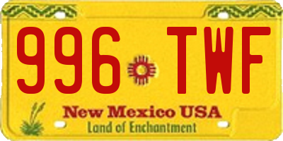 NM license plate 996TWF