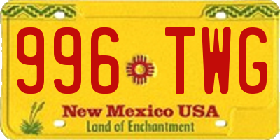 NM license plate 996TWG