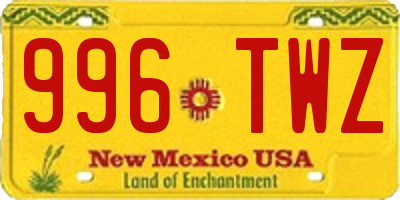 NM license plate 996TWZ