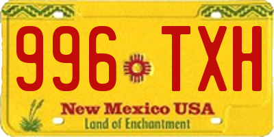 NM license plate 996TXH