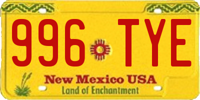 NM license plate 996TYE