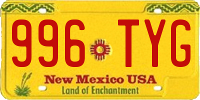 NM license plate 996TYG