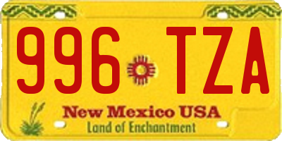 NM license plate 996TZA